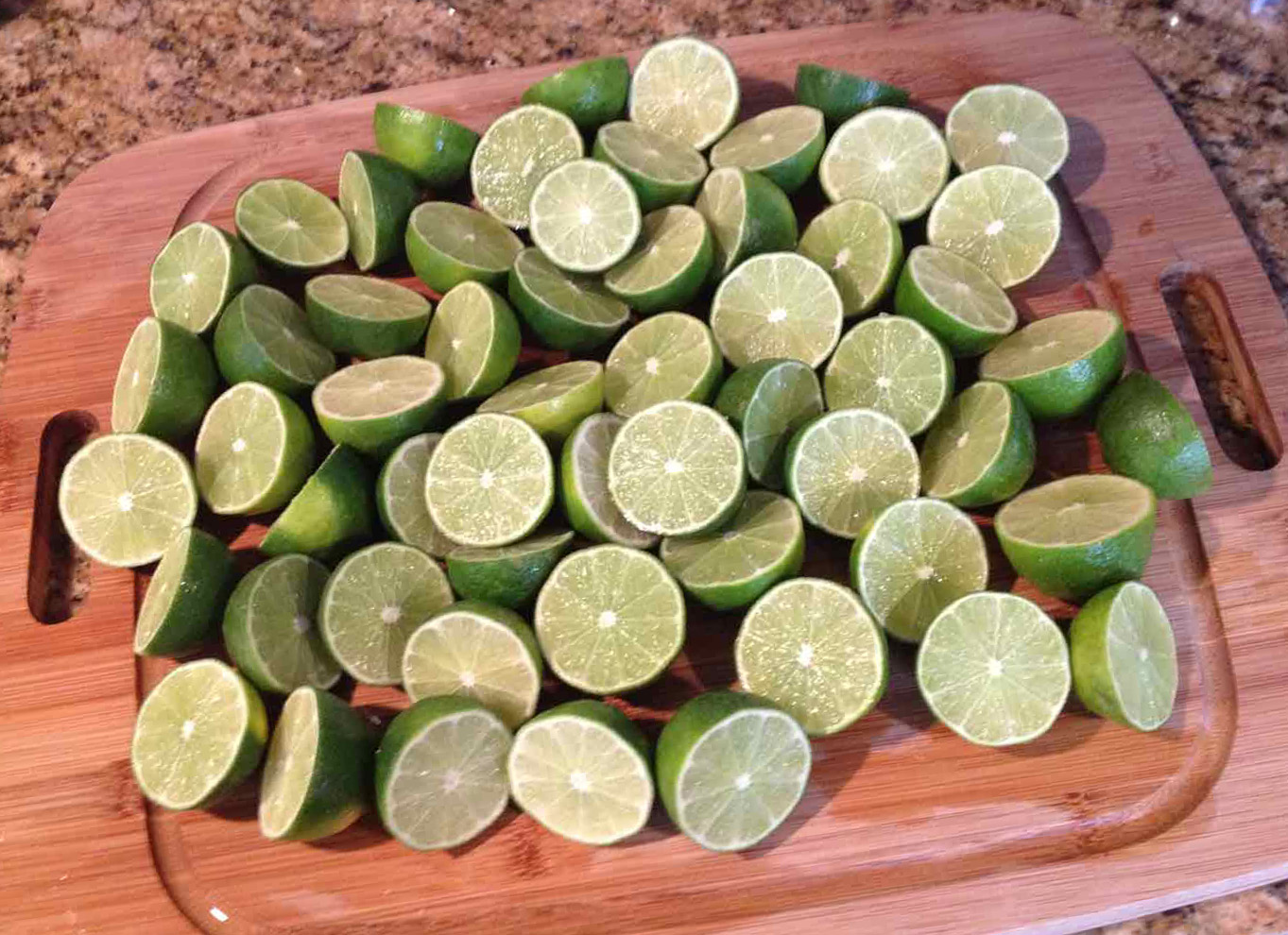 Fresh cut Limes